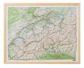 Kümmerly+Frey Relief Karte Schweiz mit Natur-Holzrahmen 1:500.000 Kümmerly+Frey Relief Karte Schweiz mit Natur-Holzrahmen 1:500.000
