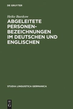 Abgeleitete Personenbezeichnungen im Deutschen und Englischen - Baeskow, Heike