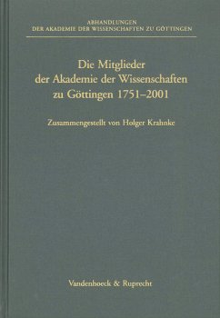 Die Mitglieder der Akademie der Wissenschaften zu Göttingen 1751-2001 - Krahnke, Holger (Hrsg.)