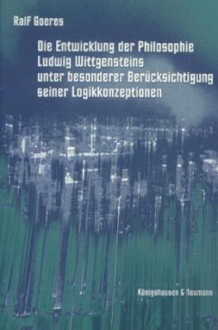 Cover Die Entwicklung der Philosophie Ludwig Wittgensteins