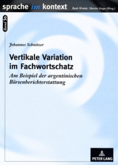 Vertikale Variation im Fachwortschatz - Schnitzer, Johannes