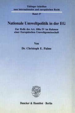 Nationale Umweltpolitik in der EG. - Palme, Christoph E.