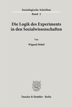 Cover Die Logik des Experiments in den Sozialwissenschaften.