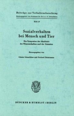 Sozialverhalten bei Mensch und Tier. - Schmölders, Günter / Brinkmann, Gerhard (Hgg.)