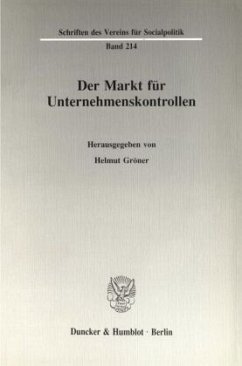Der Markt für Unternehmenskontrollen. - Gröner, Helmut (Hrsg.)