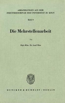 Die Mehrstellenarbeit. Die Mehrstellenarbeit.