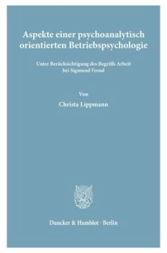 Cover Aspekte einer psychoanalytisch orientierten Betriebspsychologie