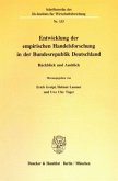 Entwicklung der empirischen Handelsforschung in der Bundesrepublik Deutschland.