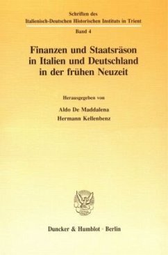 Cover Finanzen und Staatsräson in Italien und Deutschland in der frühen Neuzeit.
