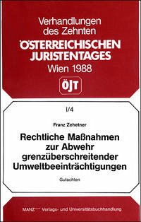 Rechl.Maßnahmen zur Abwehr grenzüberschreitender Umwelt- beeinträchtigungen