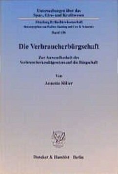 Die Verbraucherbürgschaft. - Sölter, Annette