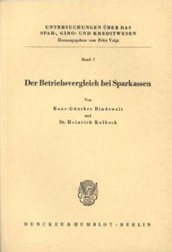 Cover Der Betriebsvergleich bei Sparkassen.