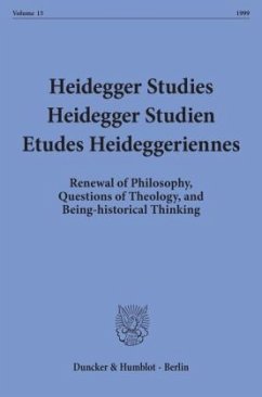 Cover Heidegger Studies / Heidegger Studien / Etudes Heideggeriennes.