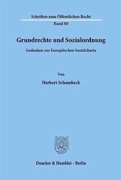 Grundrechte und Sozialordnung. - Schambeck, Herbert