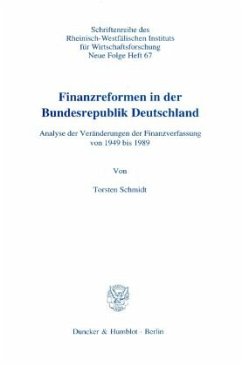 Finanzreformen in der Bundesrepublik Deutschland. - Schmidt, Torsten