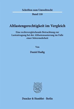 Altlastengerechtigkeit im Vergleich. - Radig, Daniel