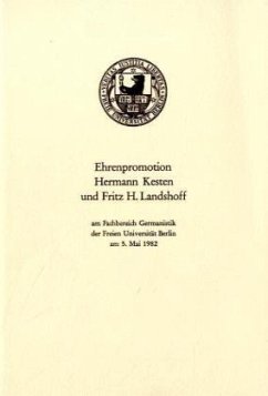 Ehrenpromotion Hermann Kesten und Fritz H. Landshoff am FB Germanistik der FU Berlin.