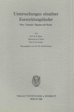 Untersuchungen einzelner Entwicklungsländer. - Stucken, Rudolf (Hrsg.)
