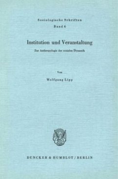 Institution und Veranstaltung. - Lipp, Wolfgang