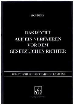 Cover Das Recht auf ein Verfahren vor dem gesetzlichen Richter
