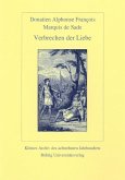 Donatien Alphonse François Marquis de Sade: 'Verbrechen der Liebe'. Drei Erzählungen in der wiederentdeckten ersten deutschen Sade-Übersetzung