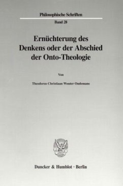 Cover Ernüchterung des Denkens oder der Abschied der Onto-Theologie.