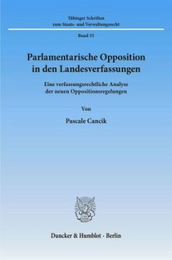 Cover Parlamentarische Opposition in den Landesverfassungen.