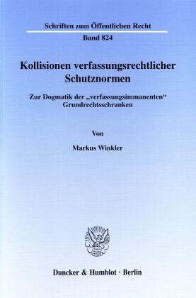 Kollisionen verfassungsrechtlicher Schutznormen. Kollisionen verfassungsrechtlicher Schutznormen.