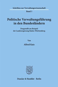 Politische Verwaltungsführung in den Bundesländern. - Katz, Alfred