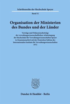 Cover Organisation der Ministerien des Bundes und der Länder.