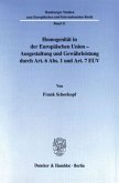 Homogenität in der Europäischen Union - Ausgestaltung und Gewährleistung durch Art. 6 Abs. 1 und Art. 7 EUV.