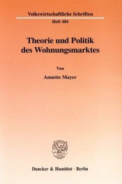 Cover Theorie und Politik des Wohnungsmarktes.