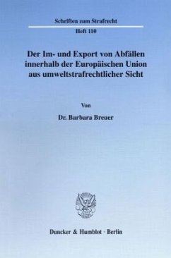 Cover Der Im- und Export von Abfällen innerhalb der Europäischen Union aus umweltstrafrechtlicher Sicht.