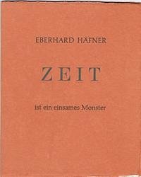 Zeit ist ein einsames Monster - Häfner, Eberhard