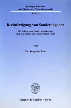 Rechtfertigung von Sonderabgaben. - Kim, Sung-Soo