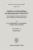 Untersuchungen zu Quesnay, Stein, Jevons und zur allgemeinen Gleichgewichtstheorie.