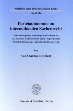 Cover Parteiautonomie im internationalen Sachenrecht.