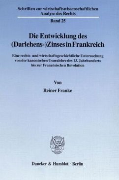 Cover Die Entwicklung des (Darlehens-)Zinses in Frankreich.