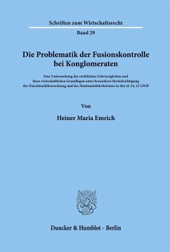 Die Problematik der Fusionskontrolle bei Konglomeraten. Cover Die Problematik der Fusionskontrolle bei Konglomeraten.