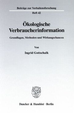 Ökologische Verbraucherinformation. - Gottschalk, Ingrid