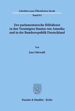 Der parlamentarische Hilfsdienst in den Vereinigten Staaten von Amerika und in der Bundesrepublik Deutschland. - Odewald, Jens