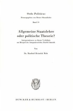 Allgemeine Staatslehre oder politische Theorie? - Mols, Manfred Heinrich