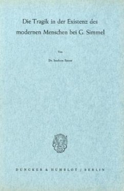 Cover Die Tragik in der Existenz des modernen Menschen bei G. Simmel.