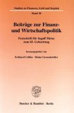 Beiträge zur Finanz- und Wirtschaftspolitik.