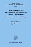 Das Maastricht-Urteil des Bundesverfassungsgerichts vom 12. Oktober 1993.