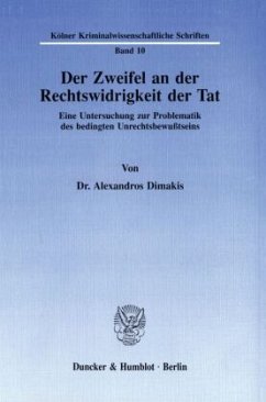 Cover Der Zweifel an der Rechtswidrigkeit der Tat.