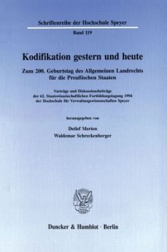 Kodifikation gestern und heute. - Merten, Detlef / Schreckenberger, Waldemar (Hgg.)