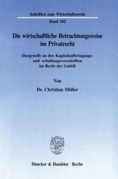 Cover Die wirtschaftliche Betrachtungsweise im Privatrecht.