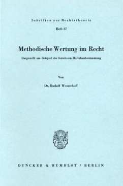 Cover Methodische Wertung im Recht.