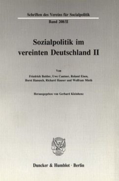Sozialpolitik im vereinten Deutschland II. - Kleinhenz, Gerhard (Hrsg.)